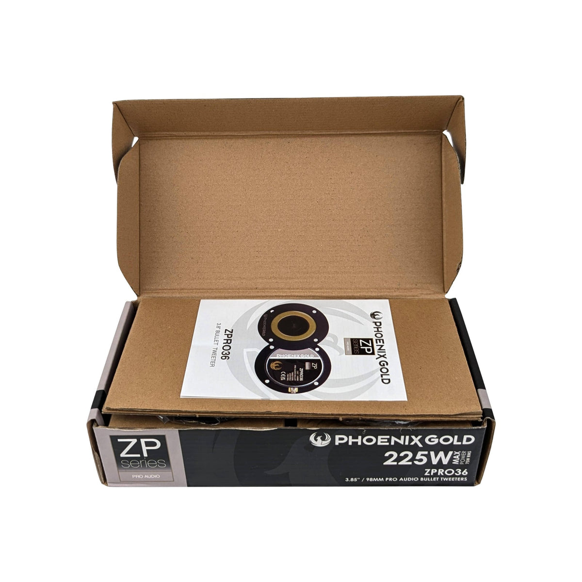 Phoenix Gold ZP Series ZPRO36 3.8 Inch Pro Audio Tweeter 75w RMS Pair