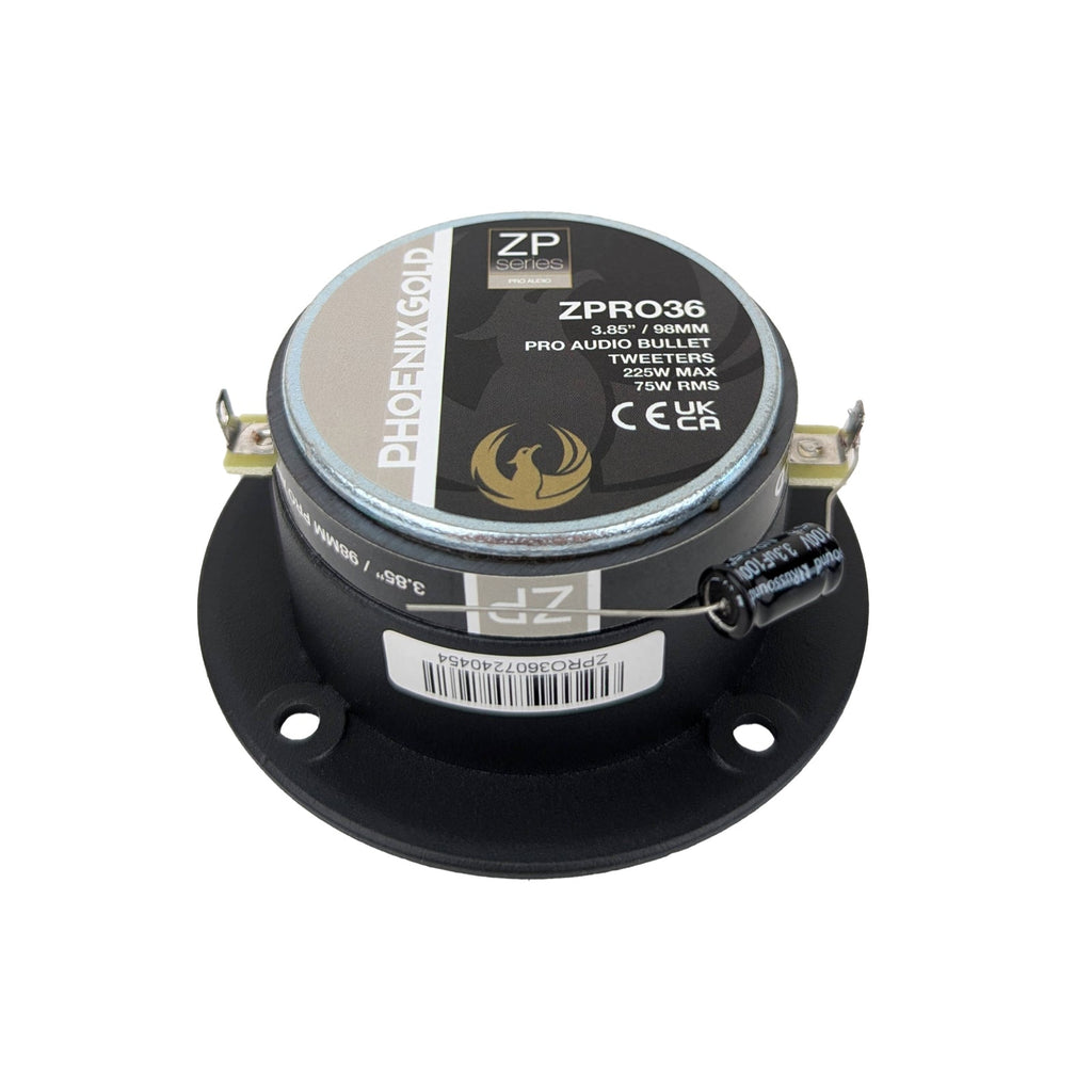 Phoenix Gold ZP Series ZPRO36 3.8 Inch Pro Audio Tweeter 75w RMS Pair