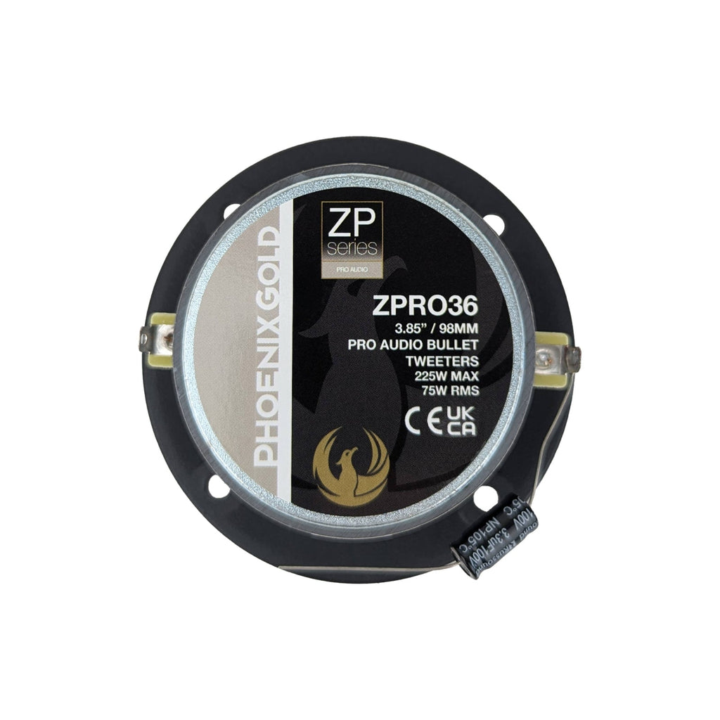 Phoenix Gold ZP Series ZPRO36 3.8 Inch Pro Audio Tweeter 75w RMS Pair