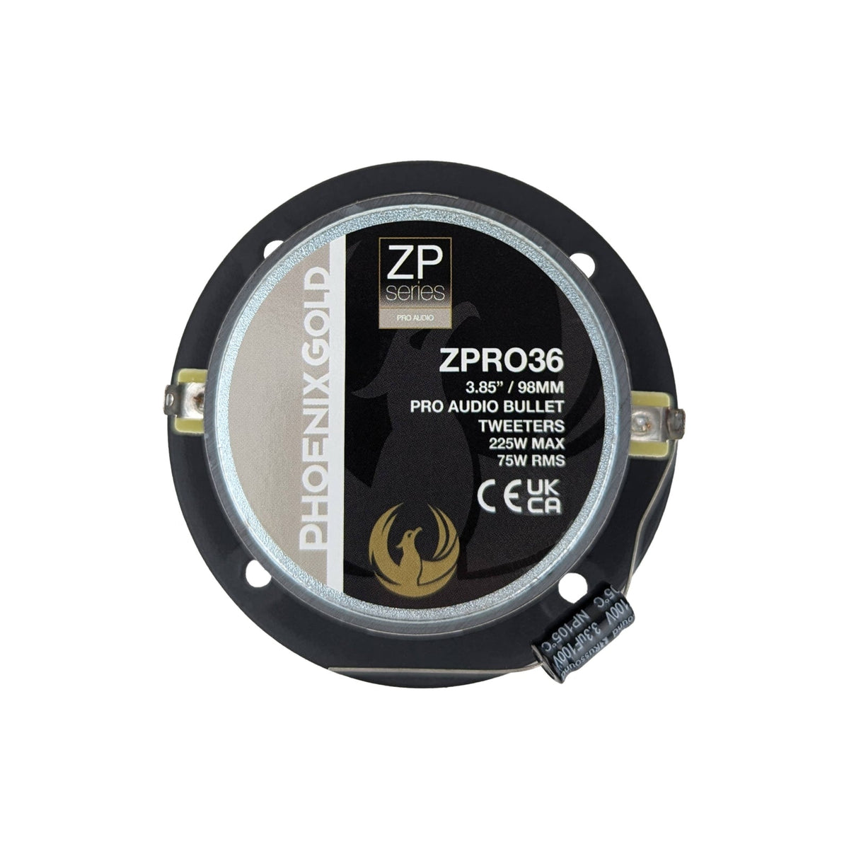 Phoenix Gold ZP Series ZPRO36 3.8 Inch Pro Audio Tweeter 75w RMS Pair