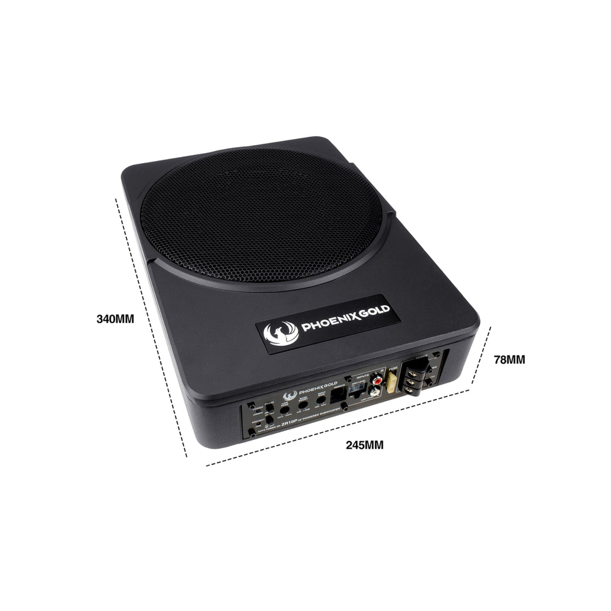 Phoenix Gold ZR10P ZR Series 10 Inch Sub Compact Underseat Subwoofer 200w RMS