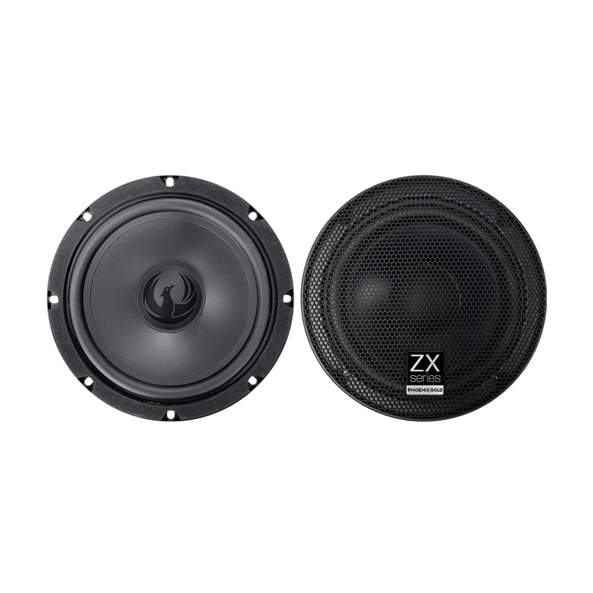 Phoenix Gold ZX65C 6.5 Inch 2 Way Midrange Woofer with Grills 60w RMS Pair