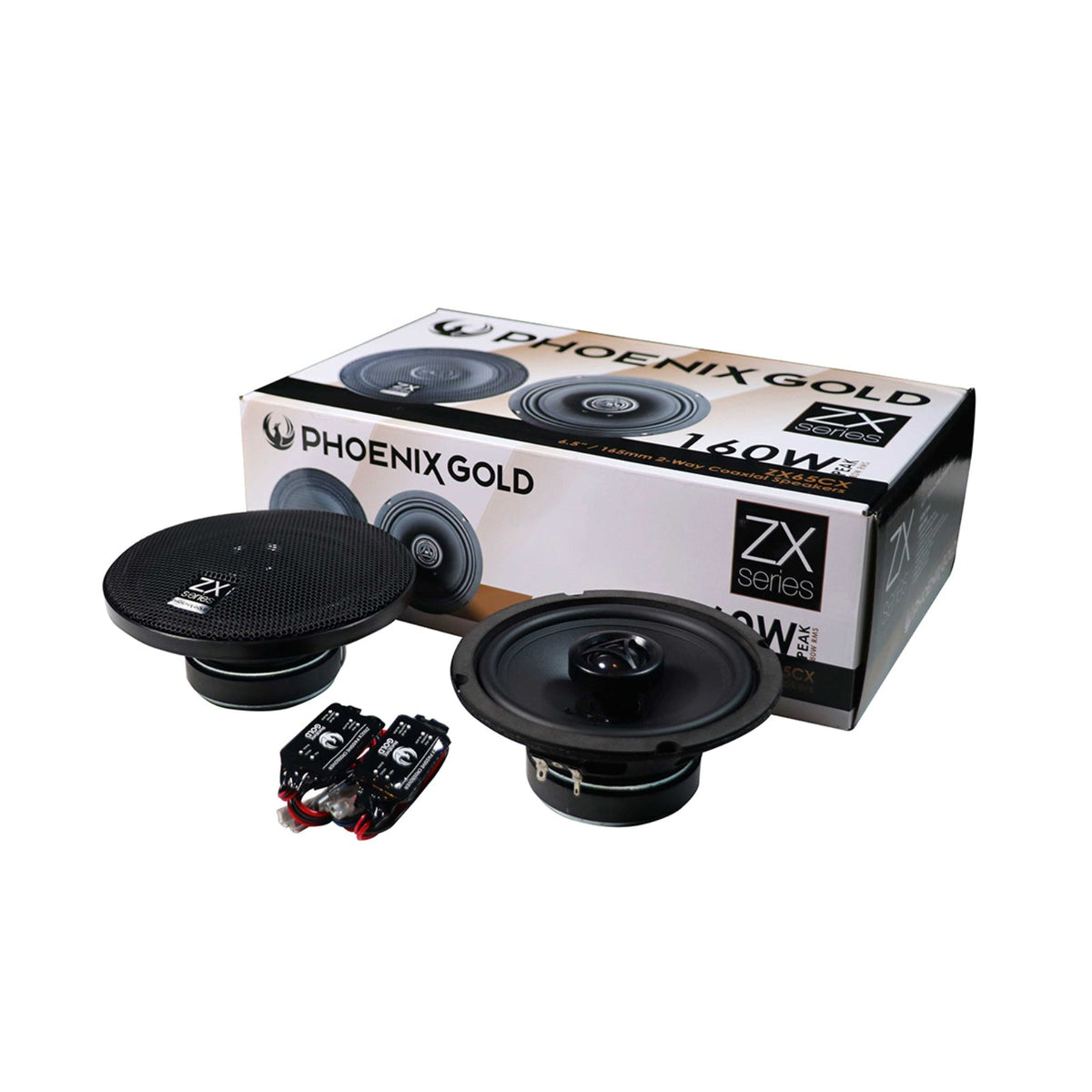 Phoenix Gold ZX65CX ZX Series 6.5 Inch 2 Way Car Coaxial Speakers 80w RMS Pair