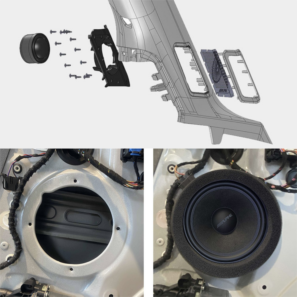 Alpine 6 Channel DSP Amplifier Subwoofer & Speakers for VW Crafter 2 MAN TGE