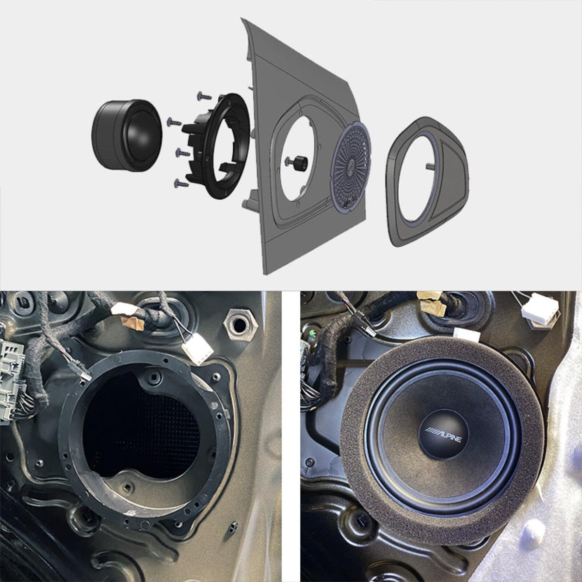Alpine SPC-106TRA7 Plug & Play Front Component Speakers for Ford Transit Custom