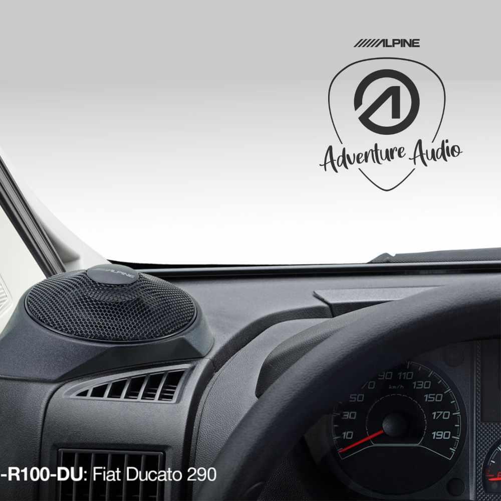 Alpine SPC-R100-DU Full Range 12cm Dash Pod Speakers for Fiat Ducato 3 45w RMS