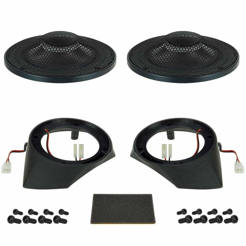 Alpine SPC-R100-DU Full Range 12cm Dash Pod Speakers for Fiat Ducato 3 45w RMS