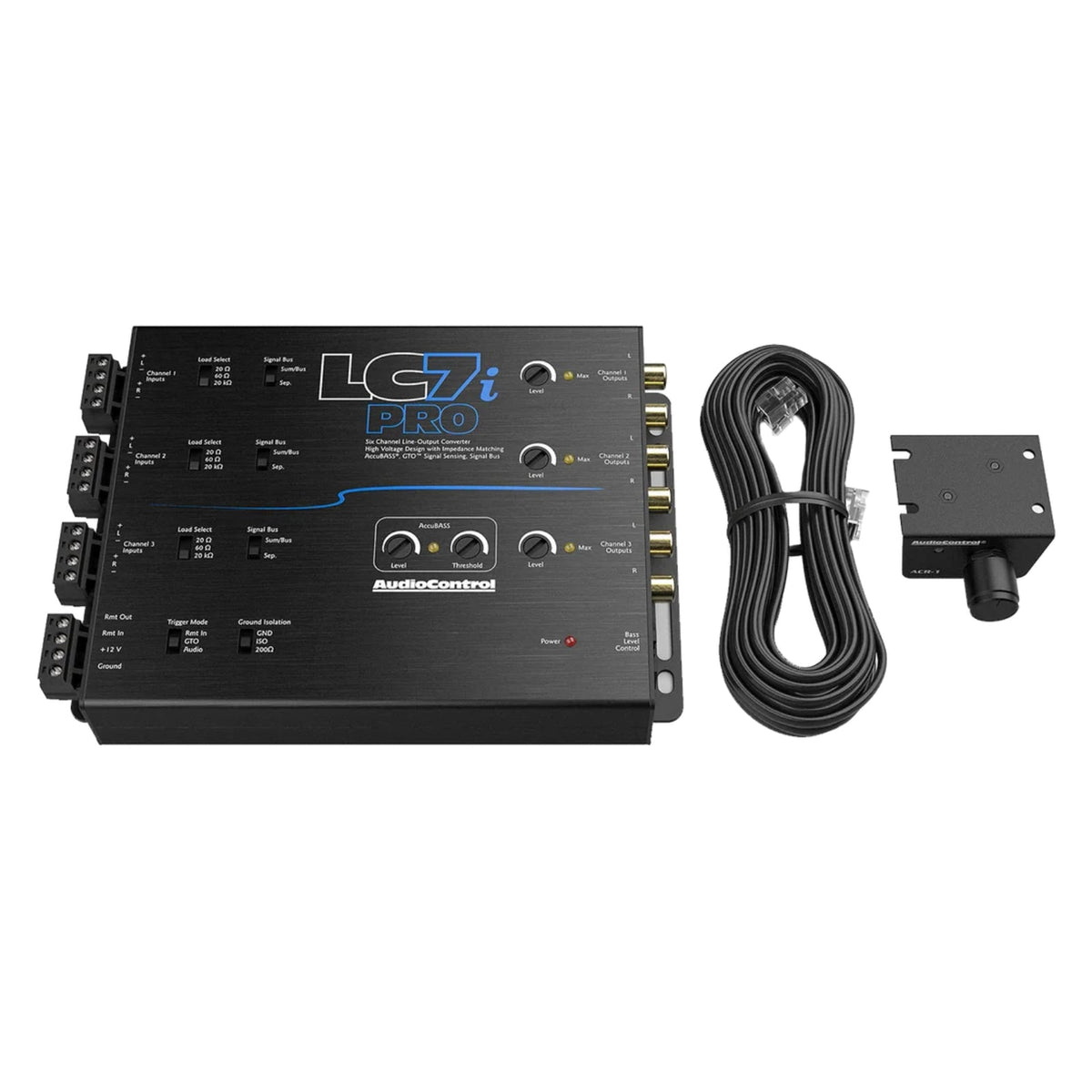 AudioControl LC7i Pro 6 Channel Active Line Out Converter AccuBASS with ACR-1