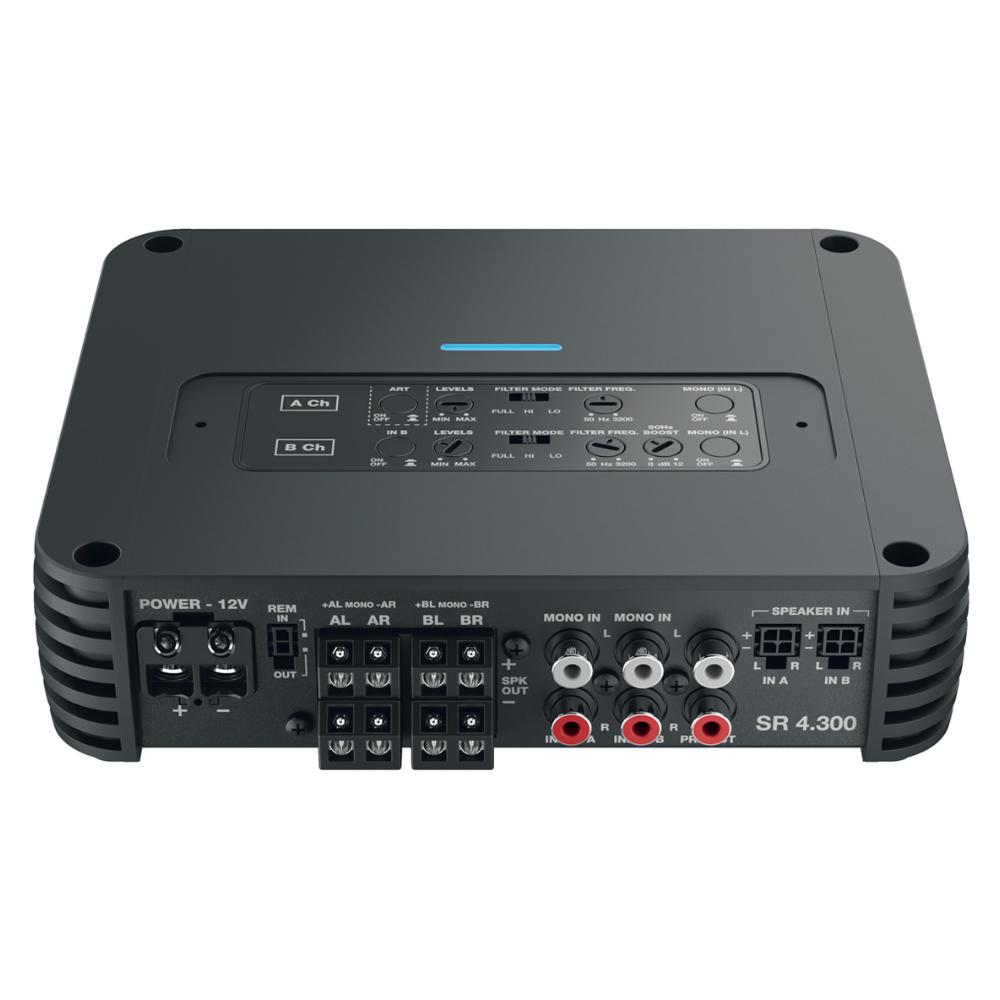 Audison SR 4.300 V2 Amp 4 Channel High Power Compact Speaker Amplifier 300w RMS