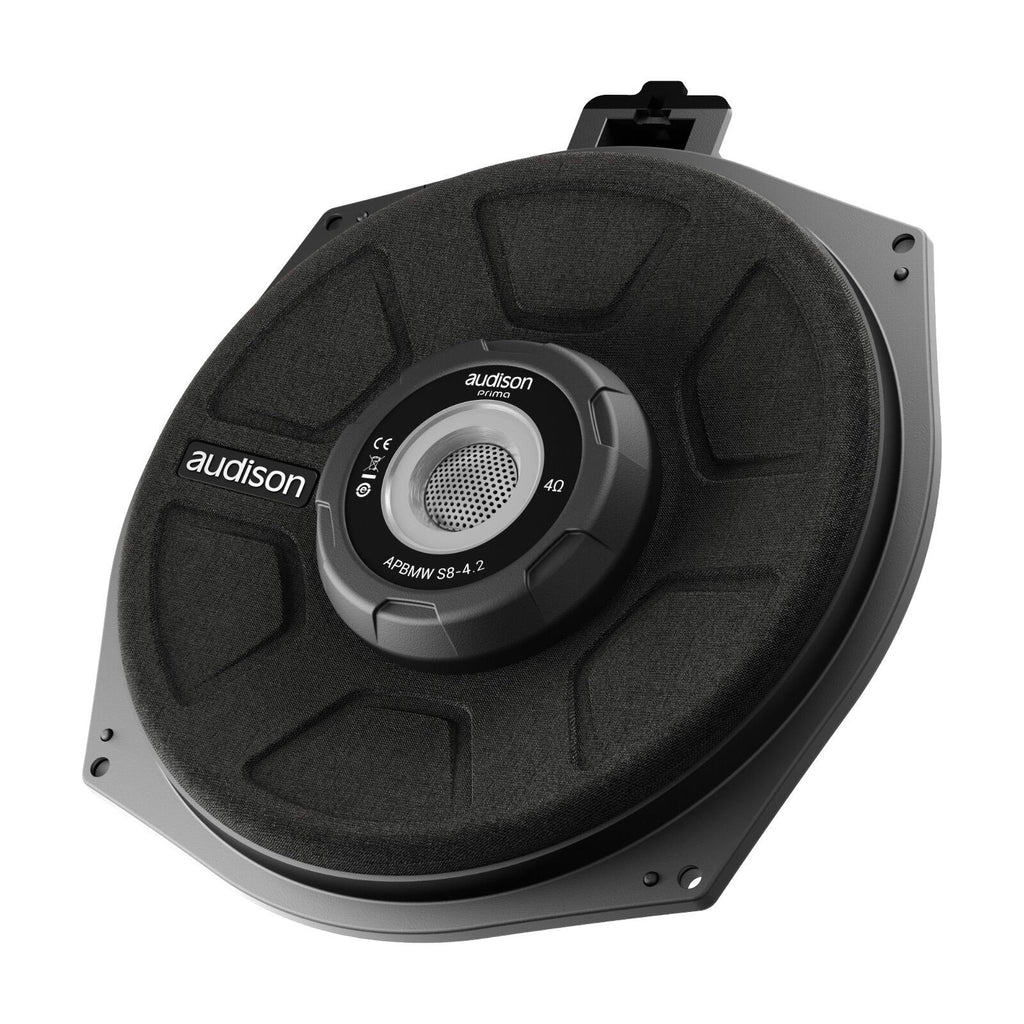 Audison Prima APBMW S8-4.2 Pair 4ohm Plug & Play Under Seat Subwoofer BMW 150w
