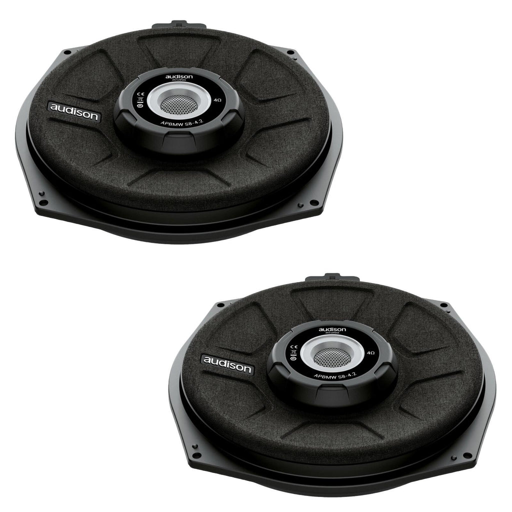 Audison Prima APBMW S8-4.2 Pair 4ohm Plug & Play Under Seat Subwoofer BMW 150w