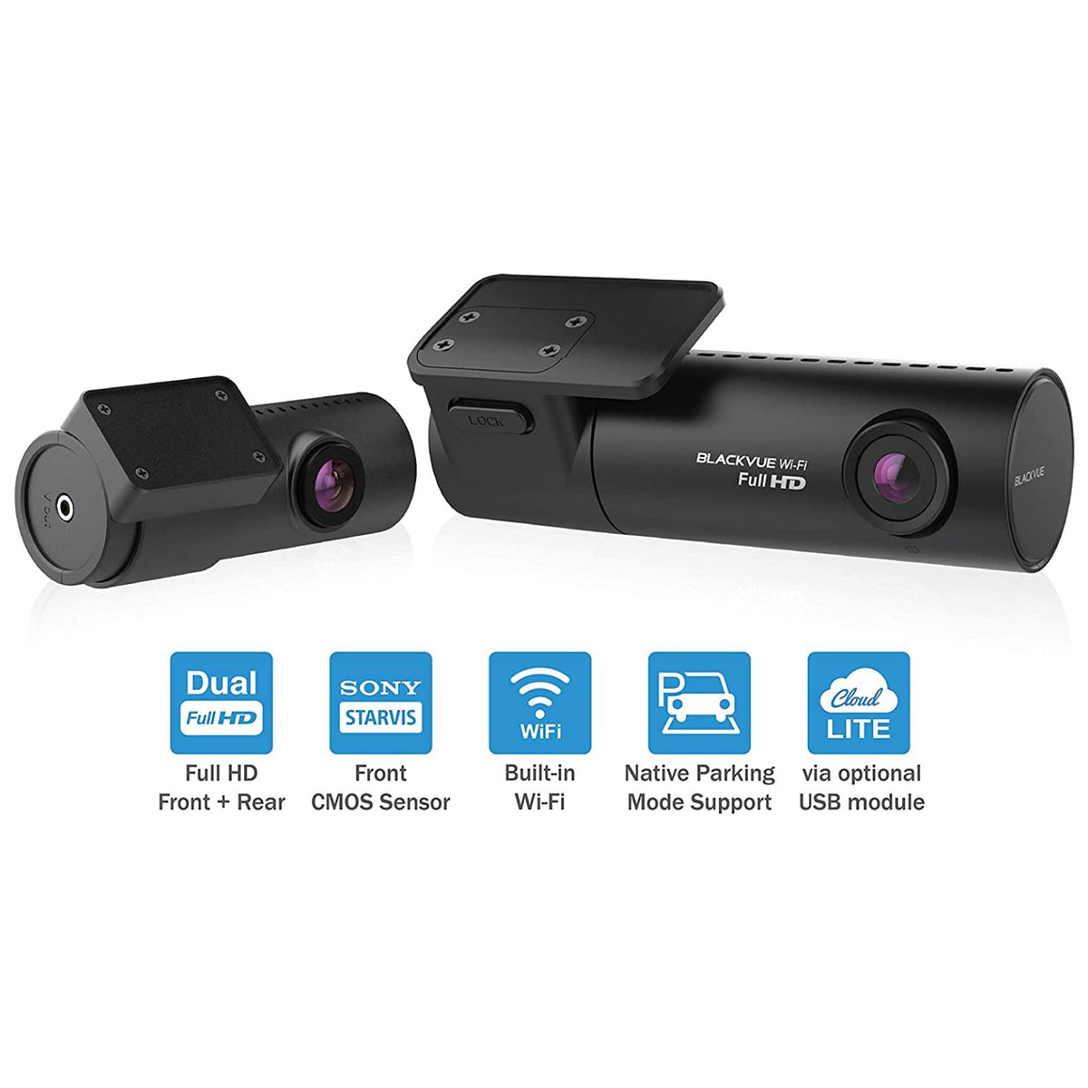 BlackVue Dash Cam DR590X-2CH 32GB Full HD 1080p Starvis Wi-Fi 2 Channel Camera