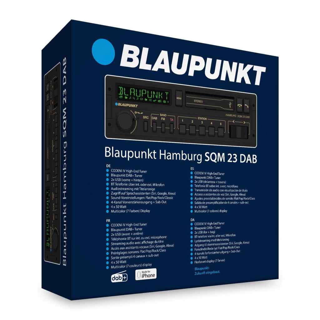 Blaupunkt Hamburg SQM 23 DAB Radio Bluetooth USB Retro Car Stereo 80s Classic