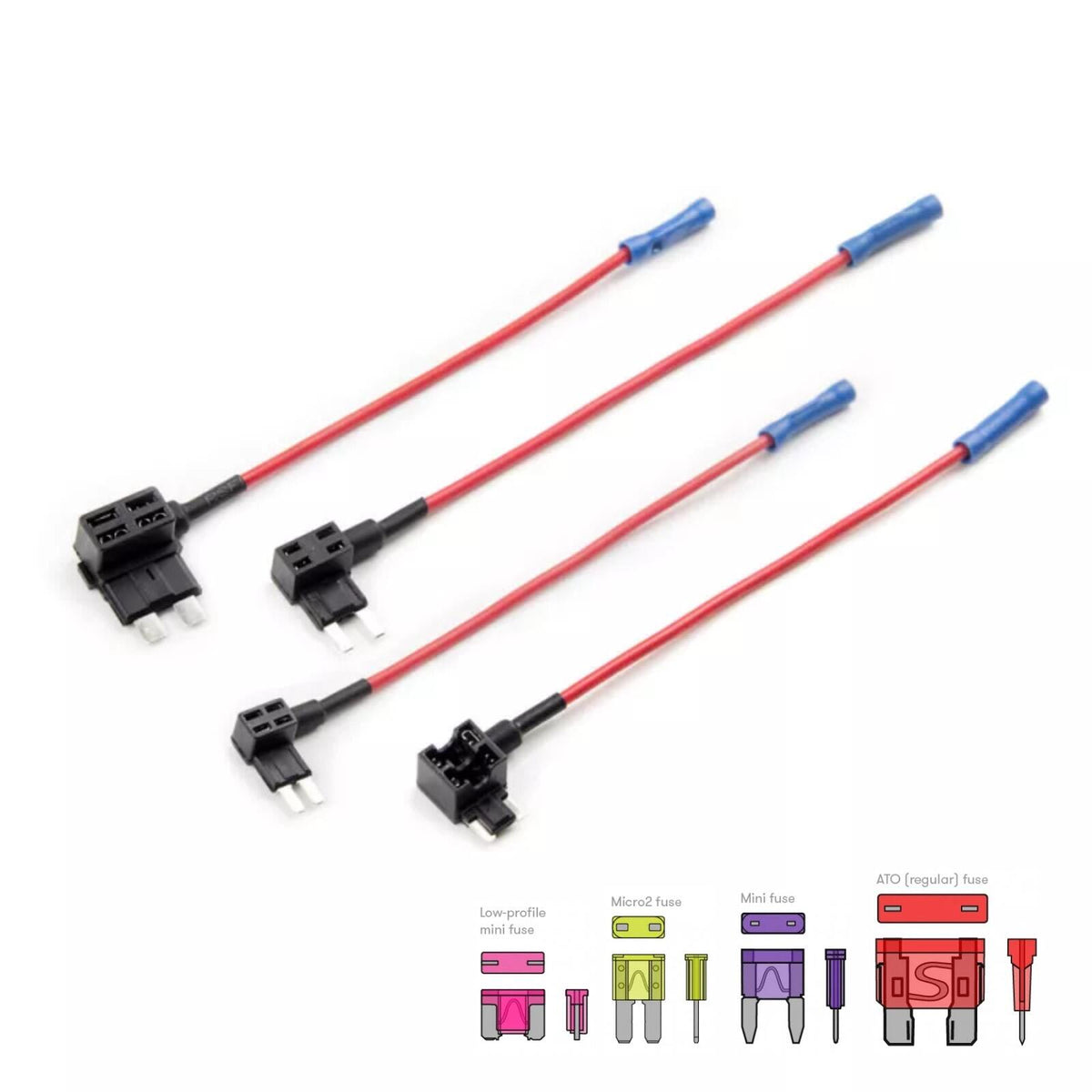 Dash Cam Hardwire Fuse Tap Kit Low Profile Mini Micro Standard Piggy Back Fuses