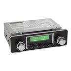 Vintage Car Stereo 100 DAB Spindle Mount Radio Stereo Rear USB Chrome & Black