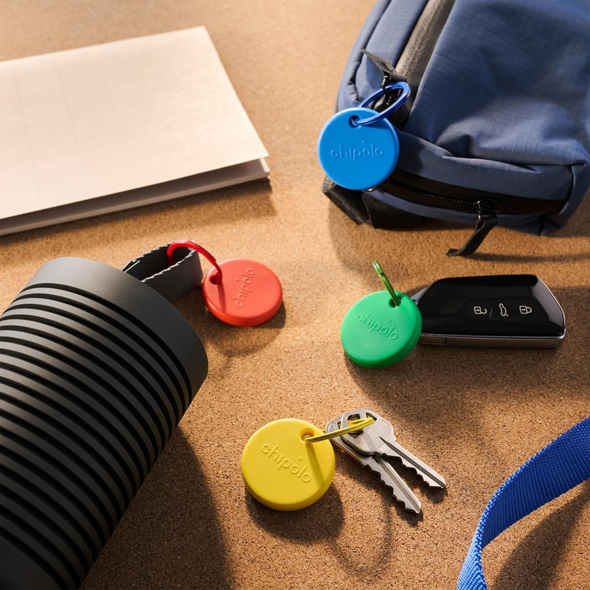 Chipolo POP Tracker Tag Works with Apple or Google's Find My 4 Pack Colour Mix