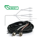 Connection Best BT6 250 2.5m 8.2 ft 6 Channel Car RCA Amp Cable Lead