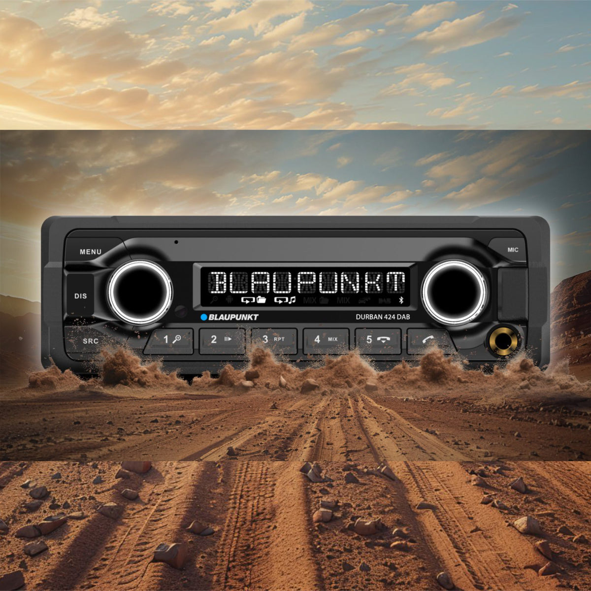 Blaupunkt Durban 424 DAB Heavy Duty 24 Volt Bluetooth Radio 24v Truck Bus Stereo