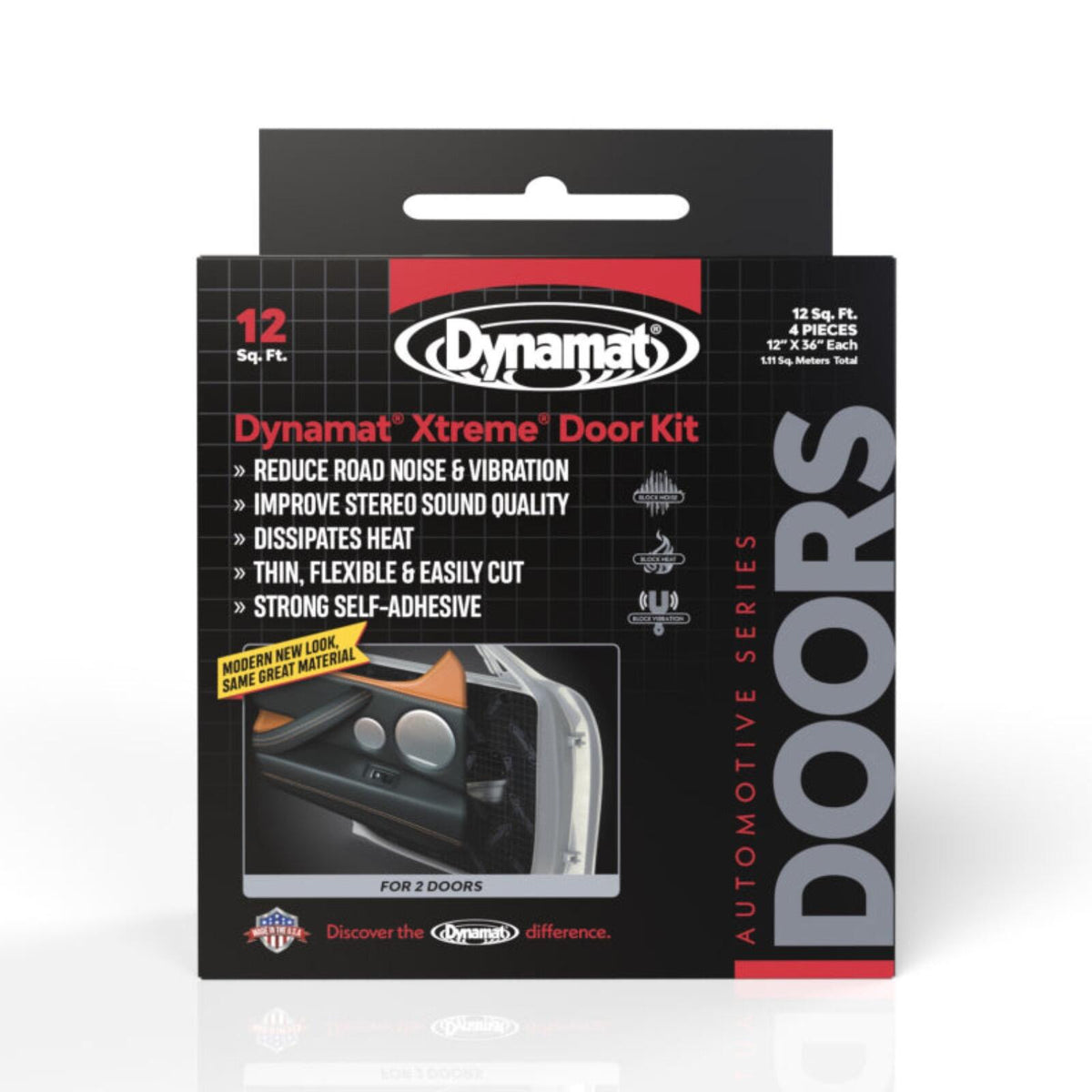 Dynamat Xtreme Door Pack 4 Sheets Car Van Deadening Sound Proofing Damping Mat