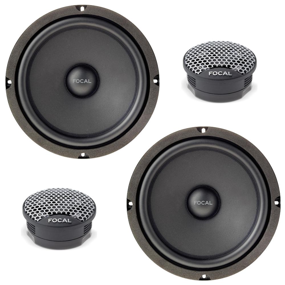 Focal ISU 200 Shallow Mount 8" Car Door 2 Way Component Speakers 80w RMS Pair