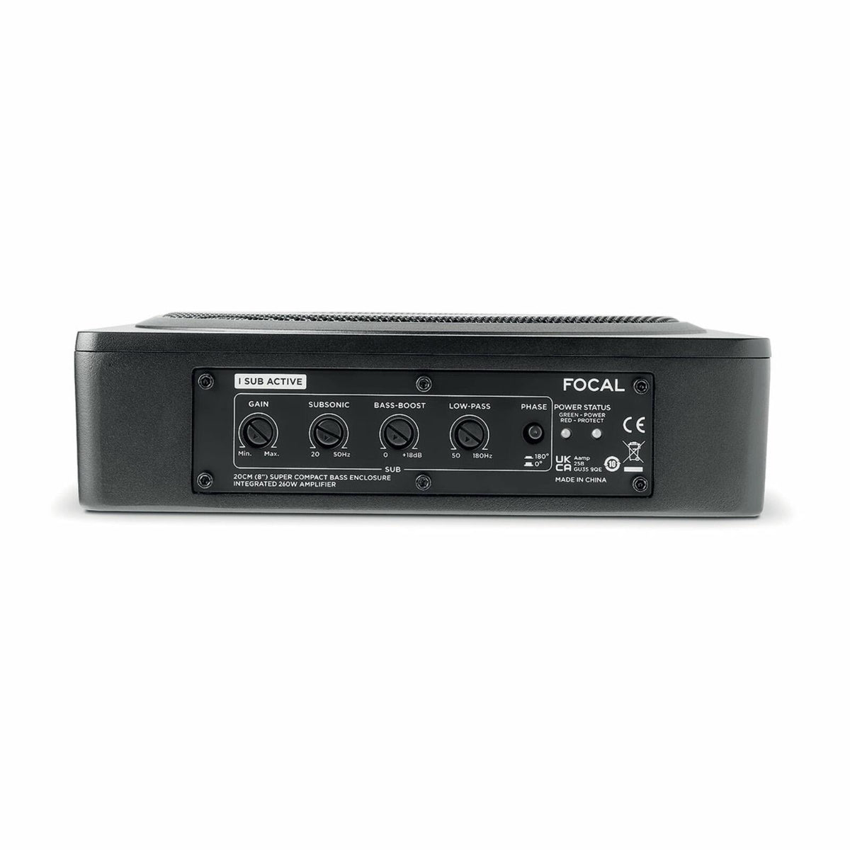 Focal ISUB Active Compact Under Seat Sub Amplified 8 Inch Car Subwoofer 130w RMS