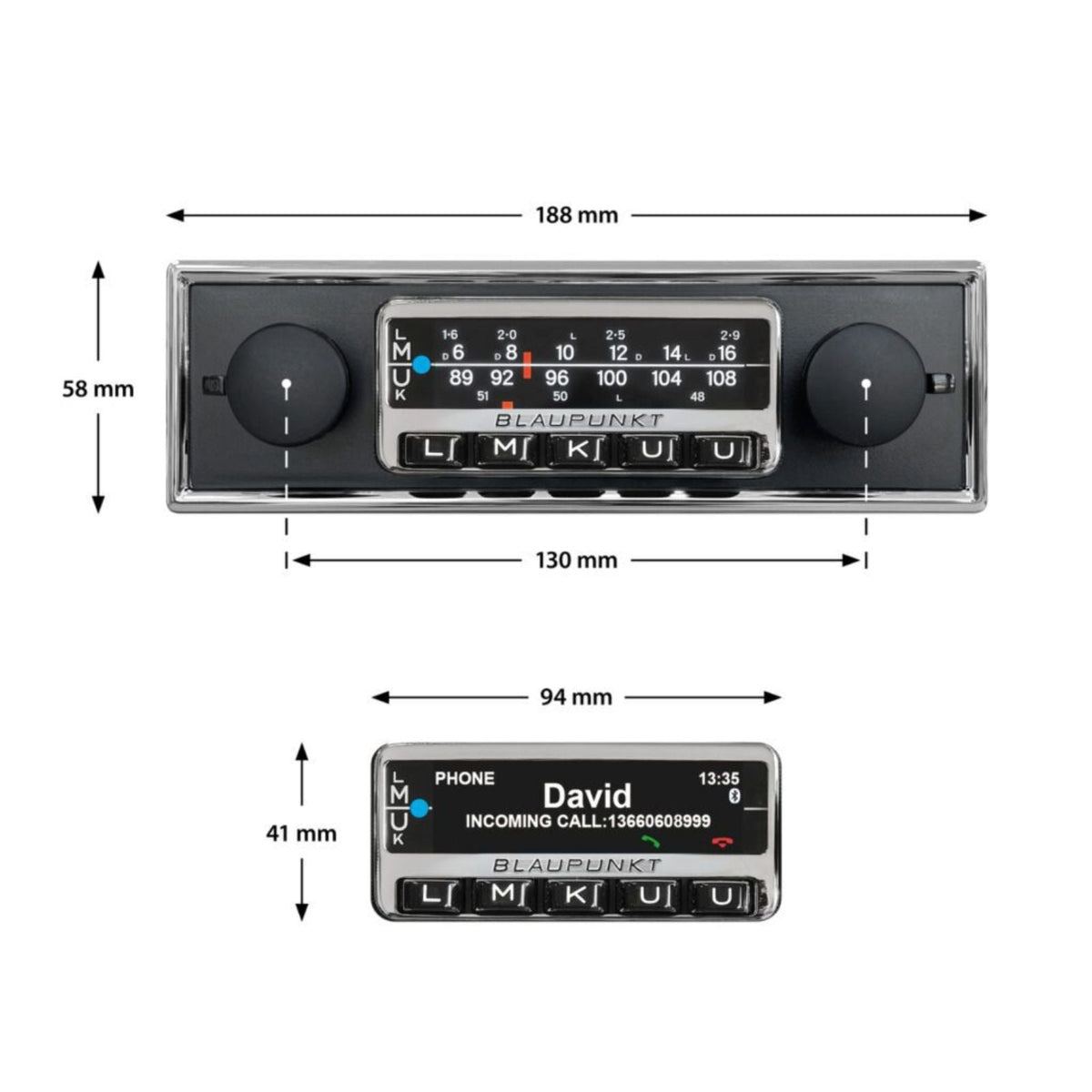 Blaupunkt Frankfurt Stereo Retro Classic Car Radio Bluetooth USB AUX DAB