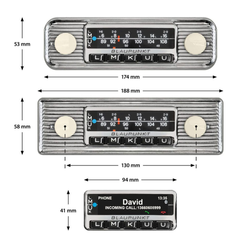 Blaupunkt Frankfurt Stereo Classic Retro Car Radio Bluetooth USB AUX DAB