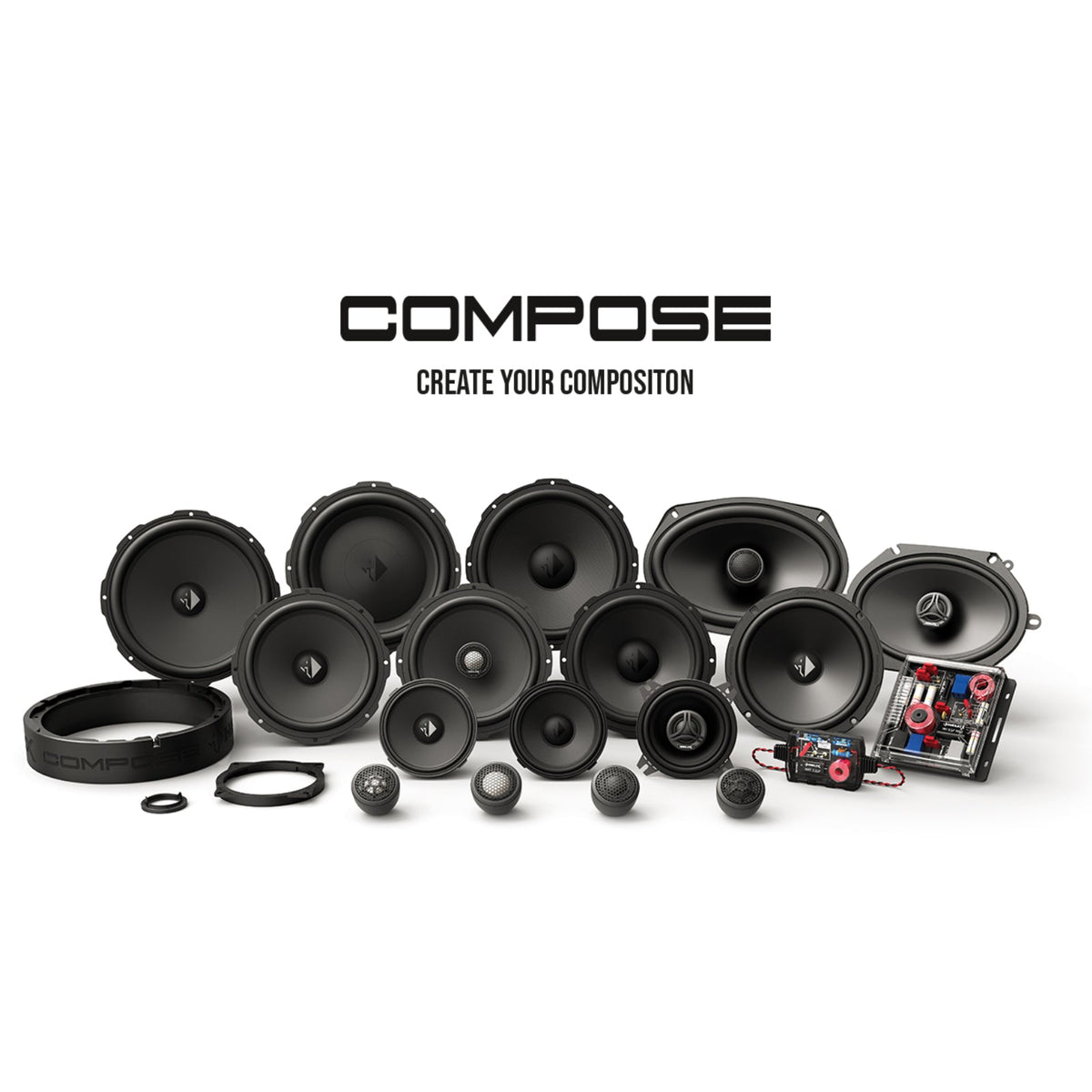 Helix Compose Basic CB C130.2-S3 Coaxial Speaker Kit 5 Inch 13cm 70w RMS Pair