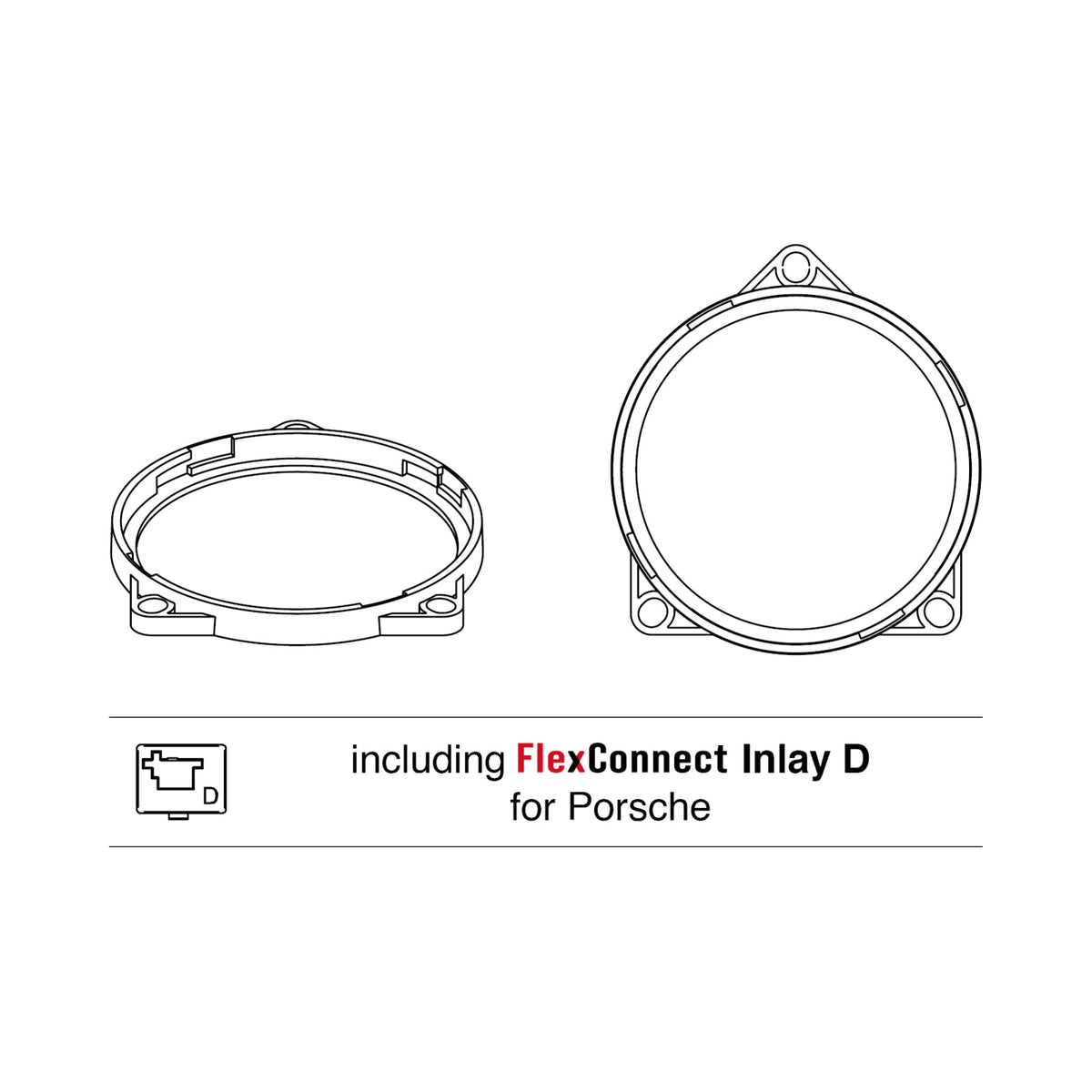 Helix Compose FlexMount 100 CFMK100 POR.1 4 Inch Midrange Adaptor for Porsche