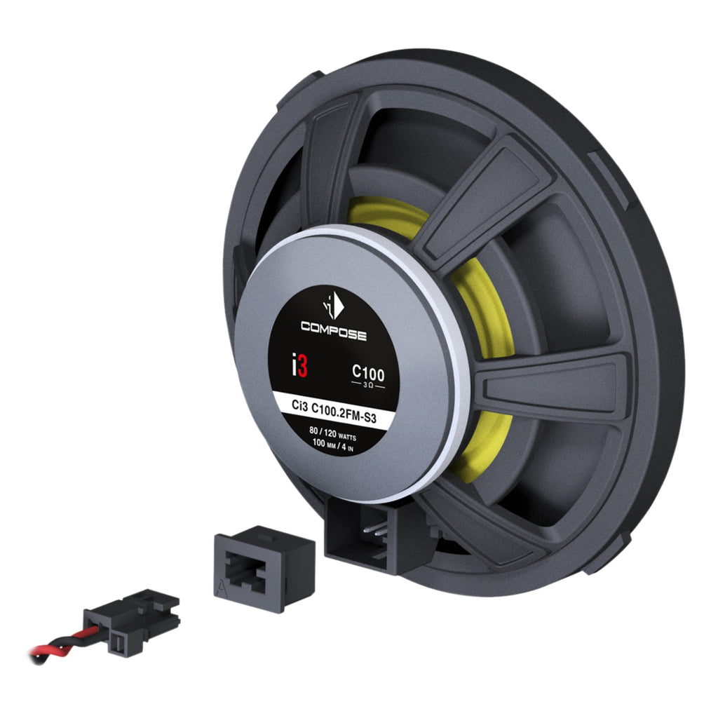 Helix Compose i3 Ci3 C100.2FM-S3 Coaxial 4 Inch FlexMount Speakers 80w RMS