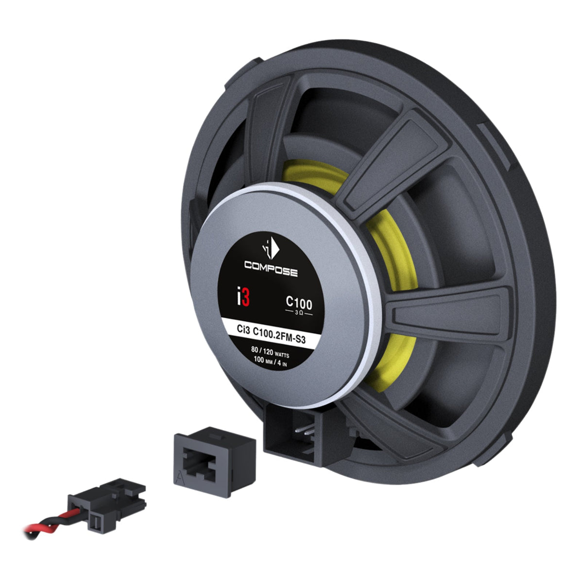 Helix Compose i3 Ci3 C100.2FM-S3 Coaxial 4 Inch FlexMount Speakers 80w RMS