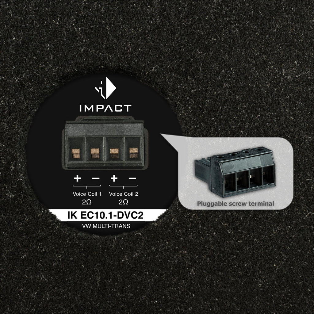 Helix IK EC10.1-DVC2 Sub Compact Under Seat Subwoofer VW Transporter T5 T6 T6.1