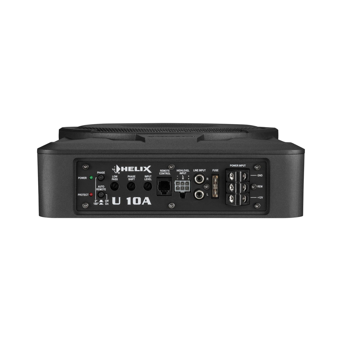 Helix U 10A Underseat Sub Compact 10 Inch Active Subwoofer with Bass Remote