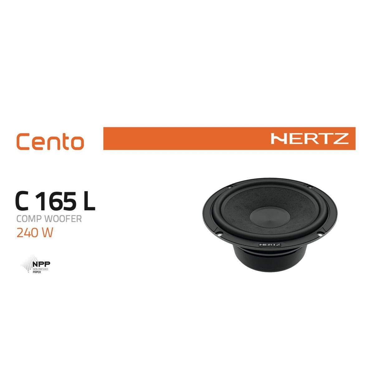 Hertz Cento C 165 L 6.5" 17cm Car Door Component Woofer Speakers 80w RMS Pair