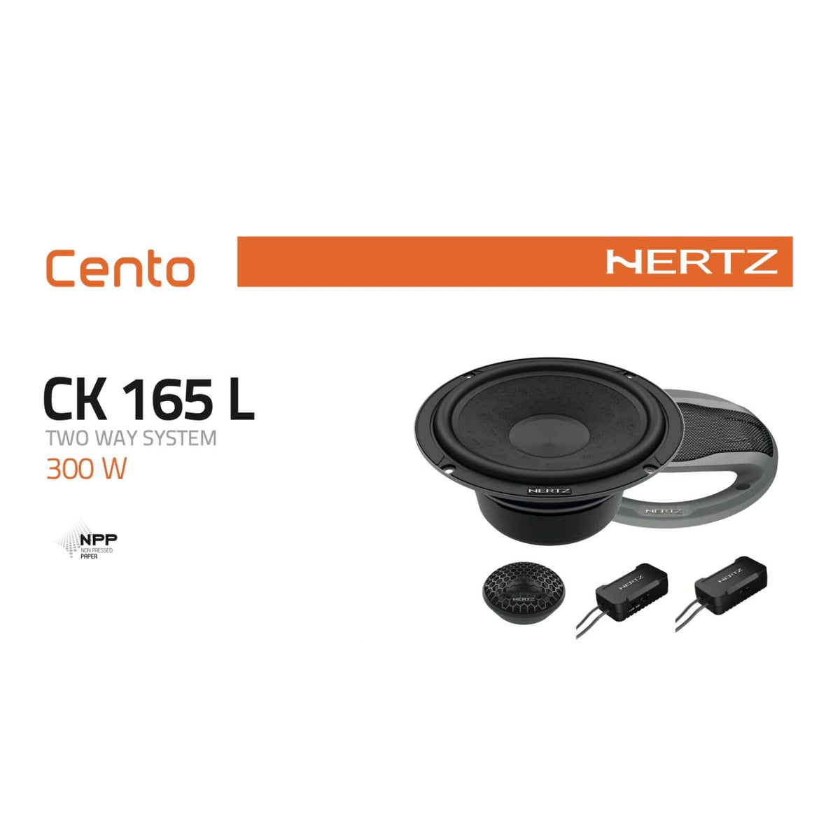 Hertz Cento CK 165 L 6.5 Inch 17cm 2 Way Door Component Speakers 100w RMS Pair
