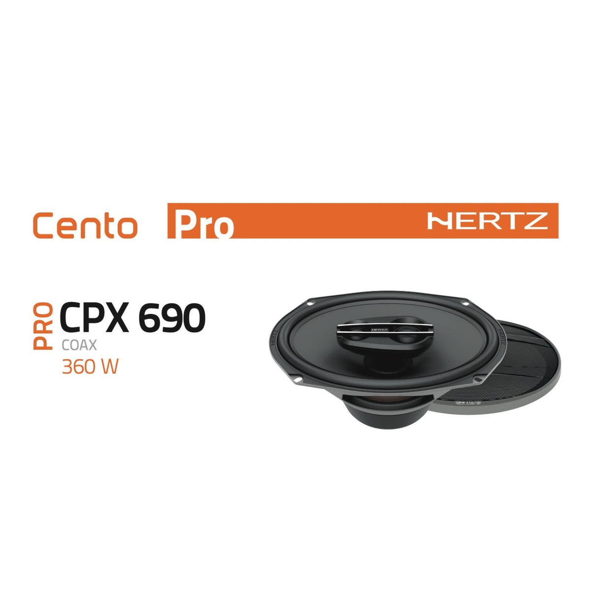 Hertz Cento CPX 690 Pro 6x9" 3 Way Parcel Shelf Coaxial Speakers 120w RMS Pair