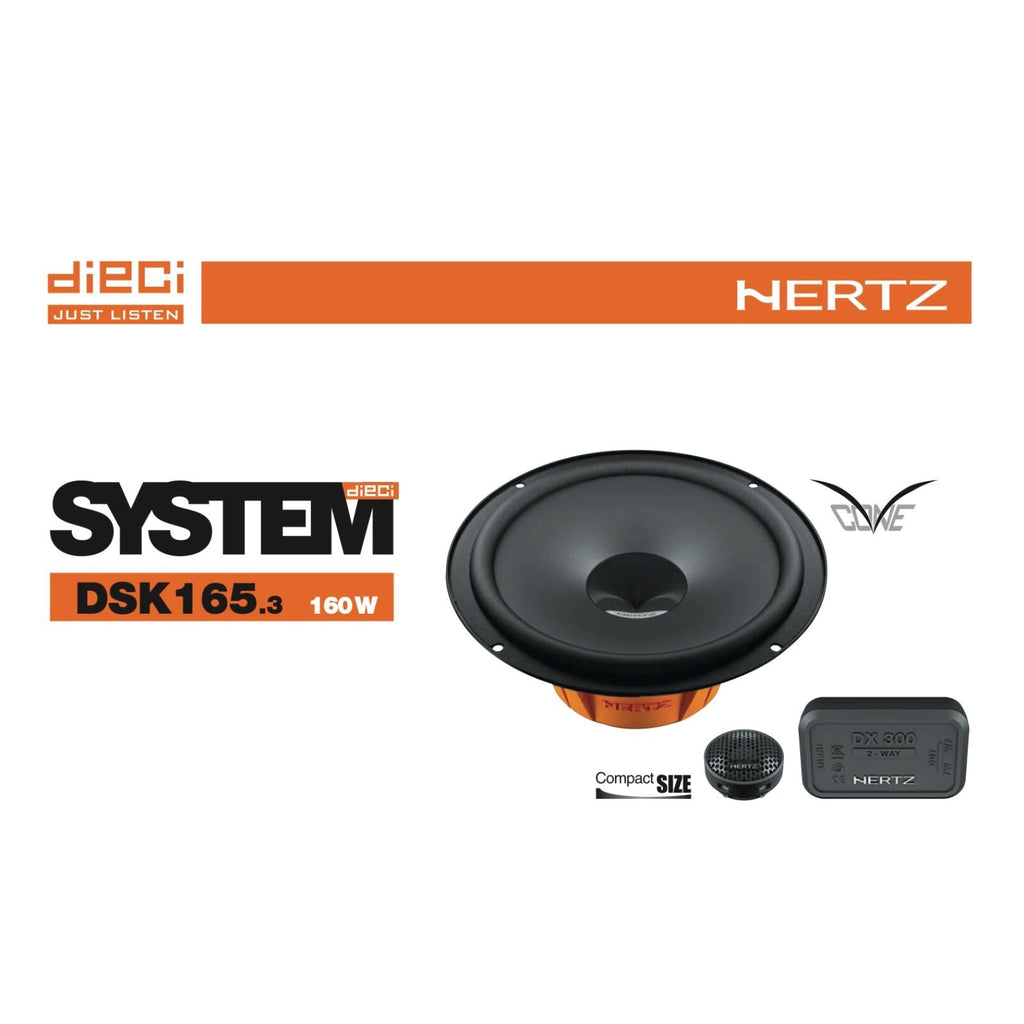 Hertz Dieci DSK 165.3 6.5" 16.5cm 2 Way Car Door Component Speakers 80w RMS Pair
