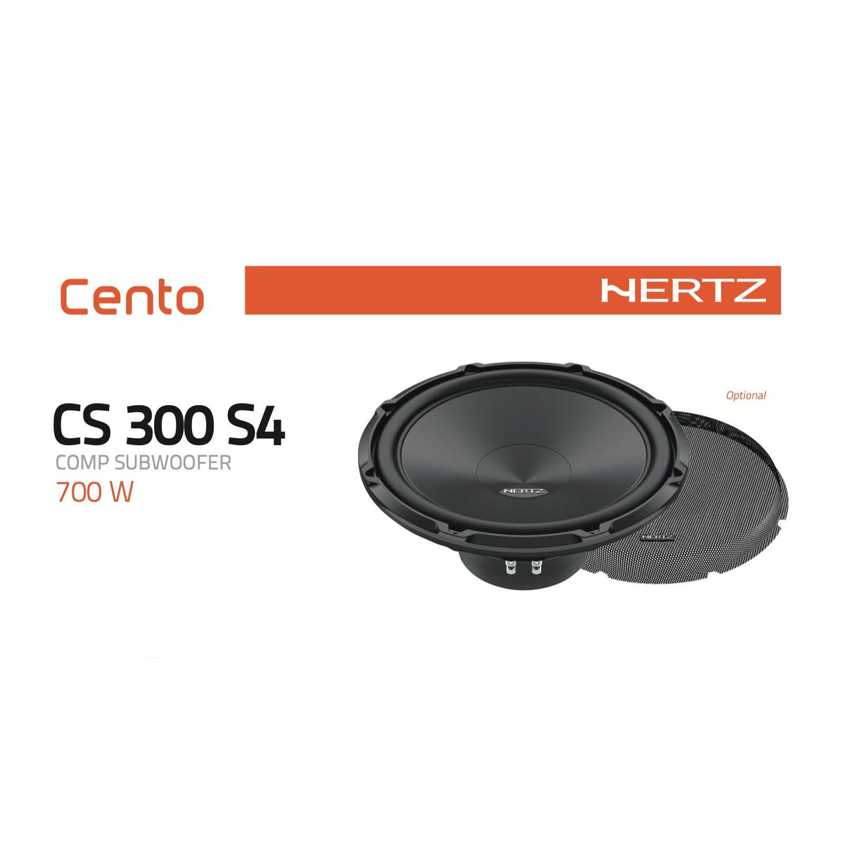 Hertz Cento CS 300 S4 Sub 12 Inch 30cm 300mm Car Subwoofer 4ohm 350w RMS