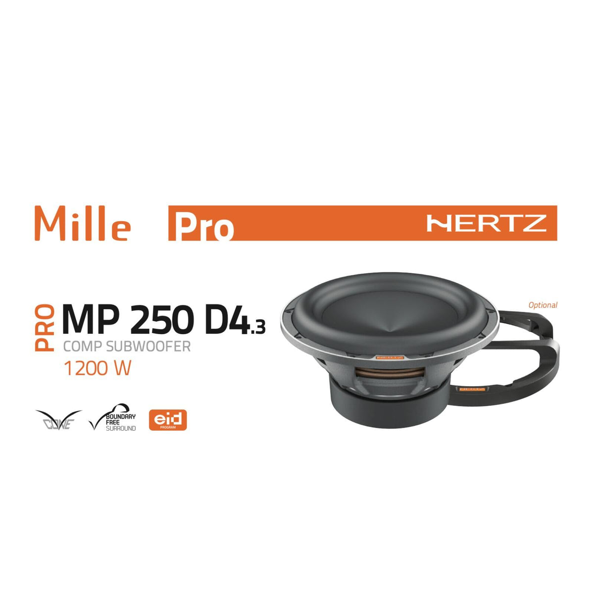 Hertz Mille Pro MP 250 D4.3 10 Inch Dual Voice Coil Car Subwoofer Sub 4ohms 600w