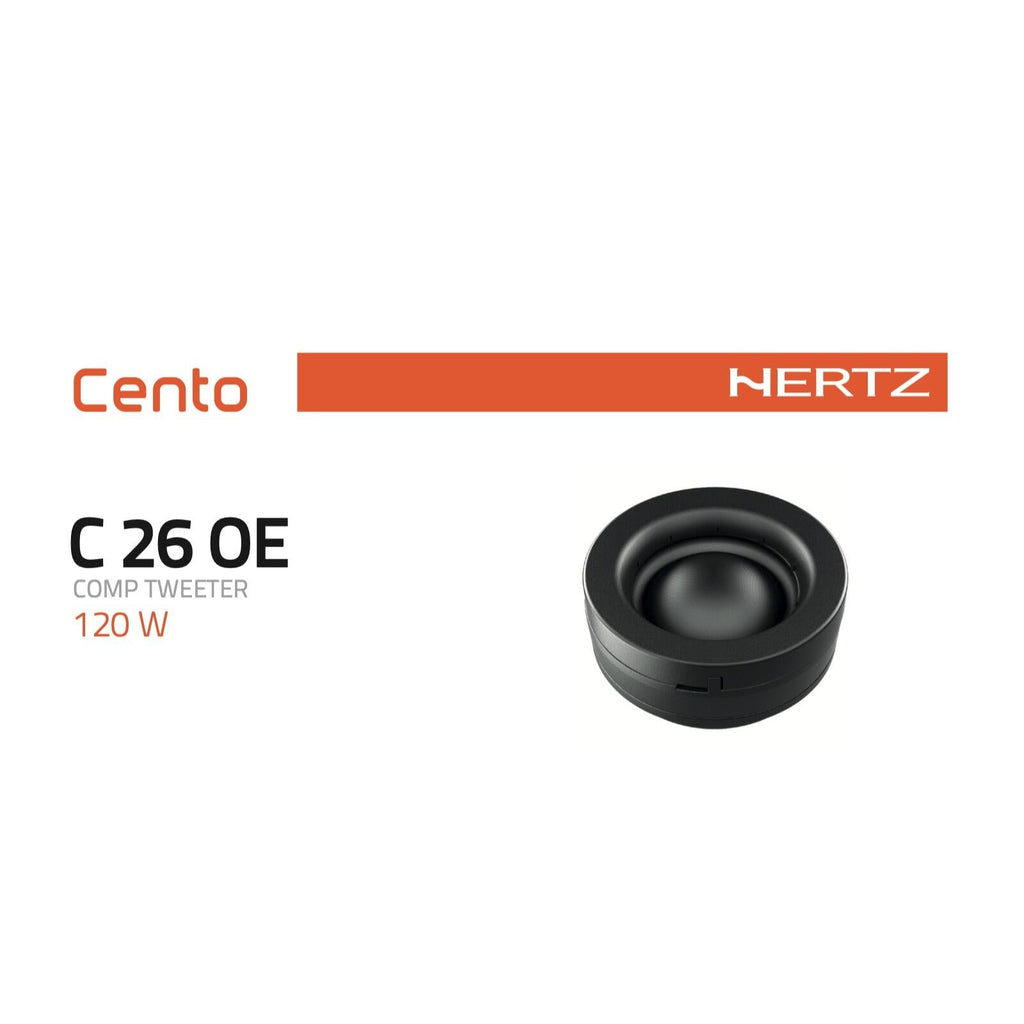 Hertz Cento C 26 1 Inch 26mm Soft Tetolon Dome Tweeters 4ohm 120w Peak Pair
