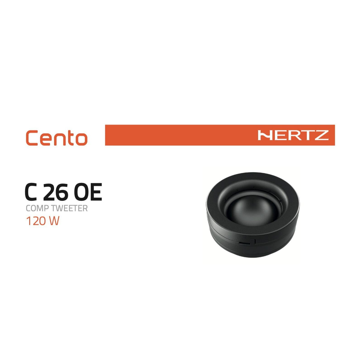 Hertz Cento C 26 1 Inch 26mm Soft Tetolon Dome Tweeters 4ohm 120w Peak Pair