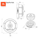 JBL BassPro Hub Sub Spare Wheel Tire Well Active Subwoofer with Remote 200w RMS