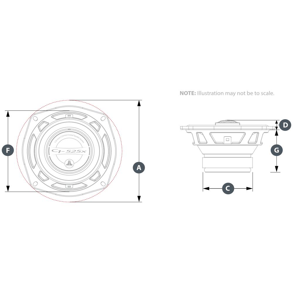 JL Audio C1-525x C1 Series 5.25" 13cm Coaxial Car Door Speakers 50w RMS Pair