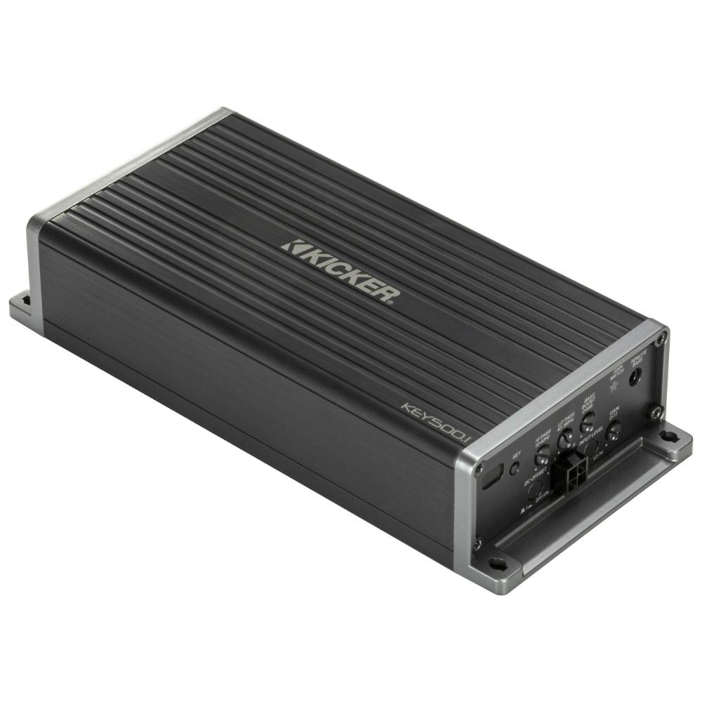Kicker 47KEY500.1 Amp 1 Channel Smart Mono Subwoofer Car Amplifier up to 500w RMS