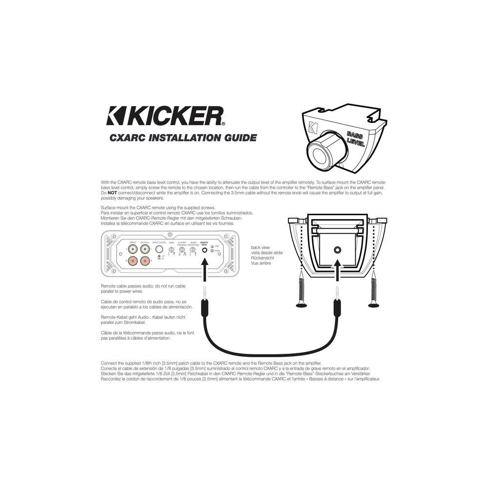 Kicker 46CXARC Remote Bass Control for CX, DX, PX and KEY500.1 Series Amplifiers