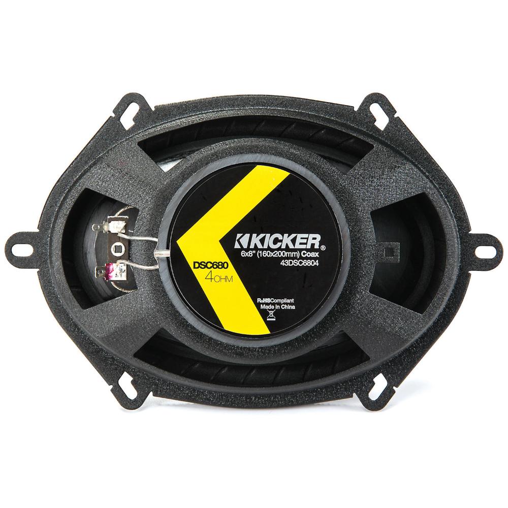 Kicker 43DSC6804 DS Series 6x8" 2 Way Car Door Shelf Coaxial Speakers 50w RMS