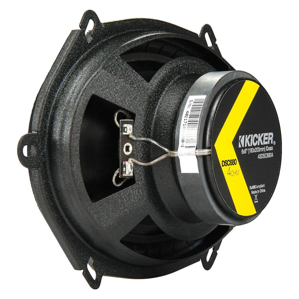 Kicker 43DSC6804 DS Series 6x8" 2 Way Car Door Shelf Coaxial Speakers 50w RMS