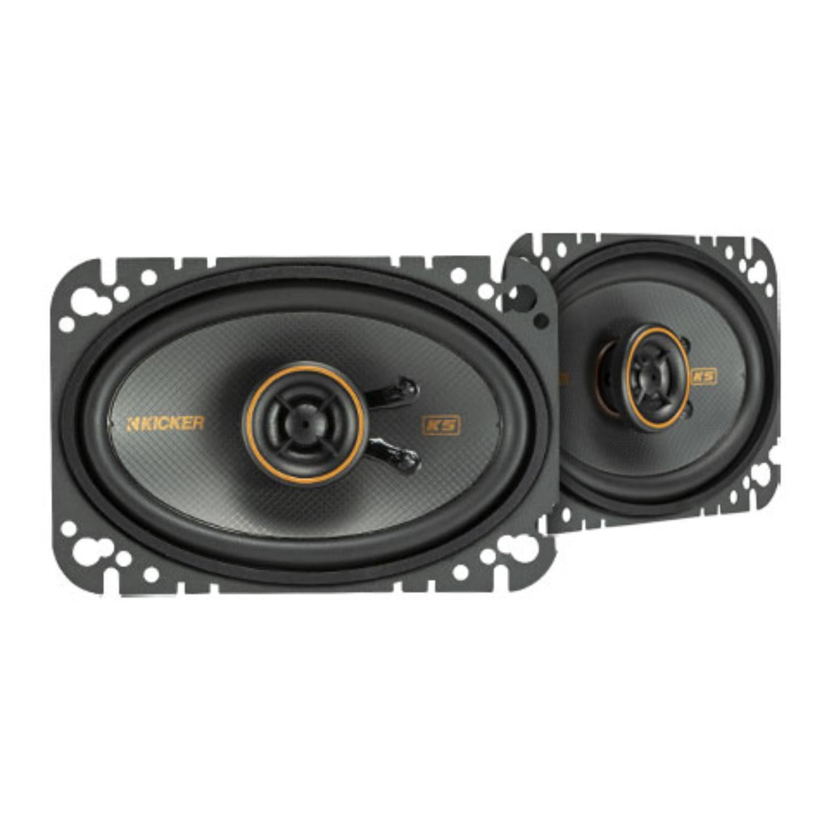 Kicker 51KSC4604 KS Series 4x6" 2 Way Car Door Dash Shelf Coaxial Speakers 75w RMS