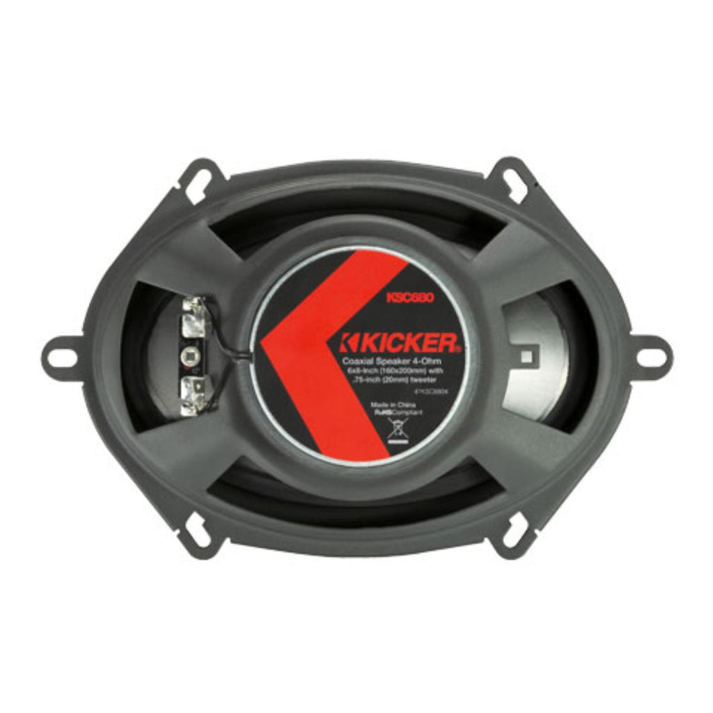 Kicker 47KSC6804 KS Series 6x8" 2 Way Car Door Dash Shelf Coaxial Speakers 75w RMS