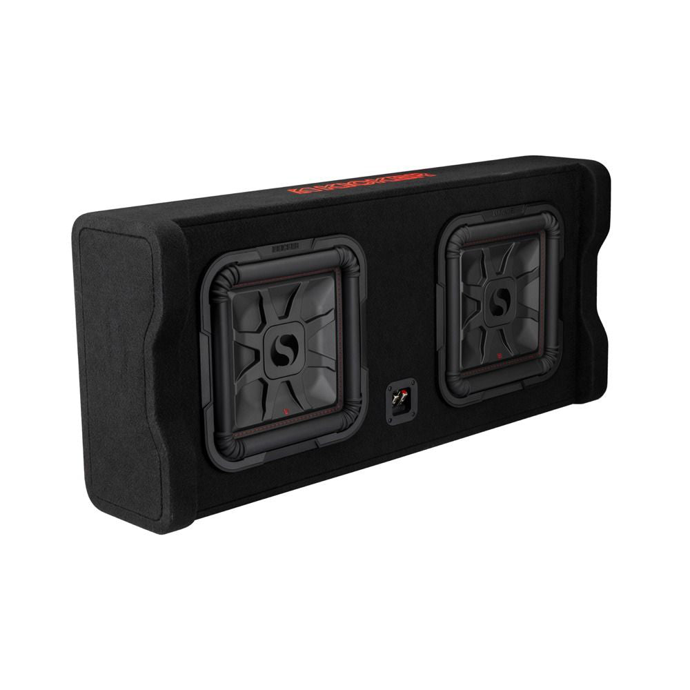 Kicker 49DL7TDF122 Dual 12 Inch L7T Subwoofer Down Firing Loaded Enclosure 1200w